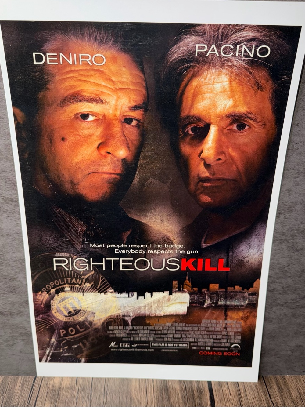 Righteous Kill (2008) 11x17" Reprint Mini Poster man cave home theater room